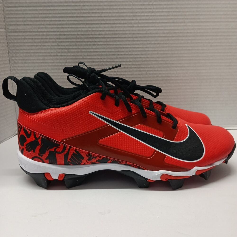 NEW Nike Alpha Menace 4 Shark NRG Orange Mens Size 12 Football Cleats FQ4536 600